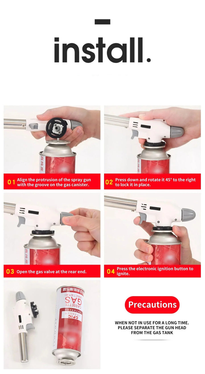 Lisslune | Portable Butane Gas Burner – Perfect for BBQ, Camping & Kitchen