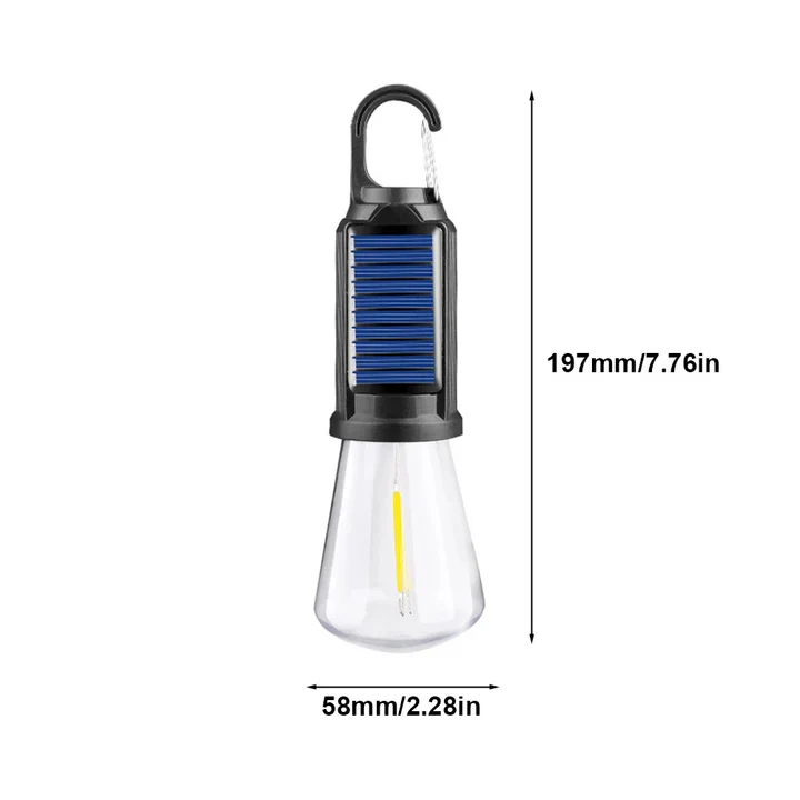 Lisslune | Solar Rechargeable Hooked Camping Light