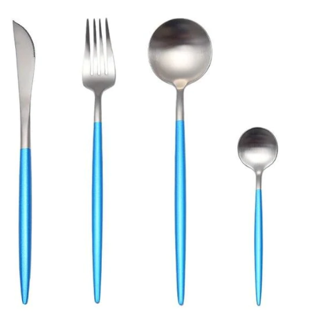 Lisslune | LUXURIOUS STAINLESS STEEL 24-PIECE GOLD-SILVER CUTLERY SET