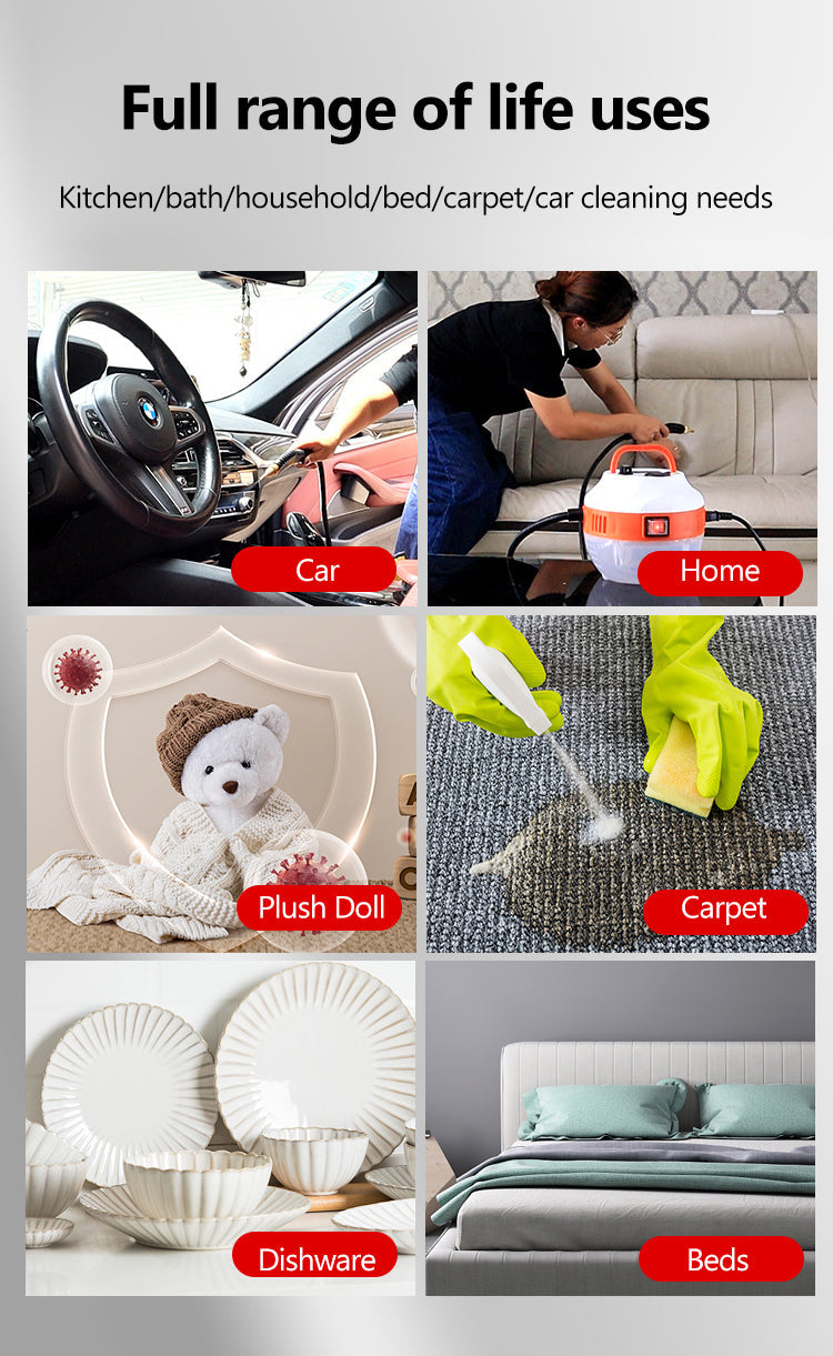 Lisslune | 2800W High-Pressure Steam Cleaner – Powerful Home & Car Cleaning Device