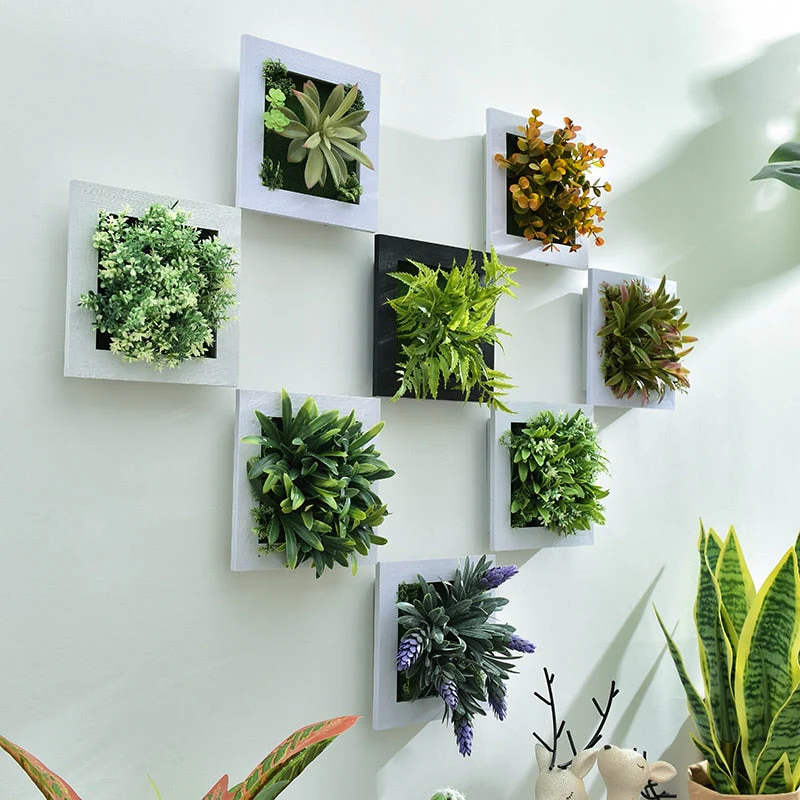 Lisslune | GreenFrame Wall Decoration – 3D Art Plant in Modern Hanging Frame