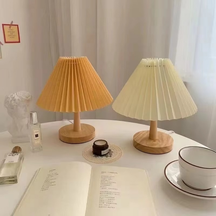 Lisslune | NordicEase pleated table lamp – Scandinavian design with a natural touch