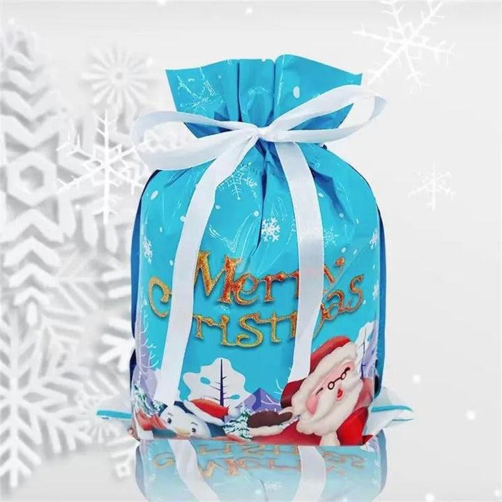 Lisslune | Drawstring Reusable Christmas Gift Bags - Gift Packaging Bag Christmas Decorations