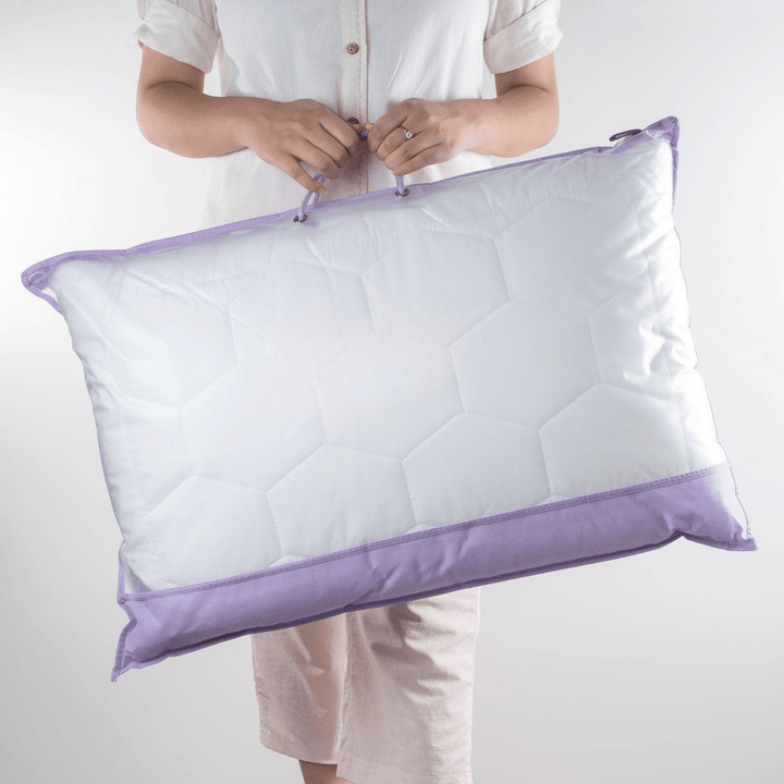 Lisslune | Luméa Lavender Suede Sleep Pillow | Anti-bacterial, hypoallergenic pillow for sensitive skin