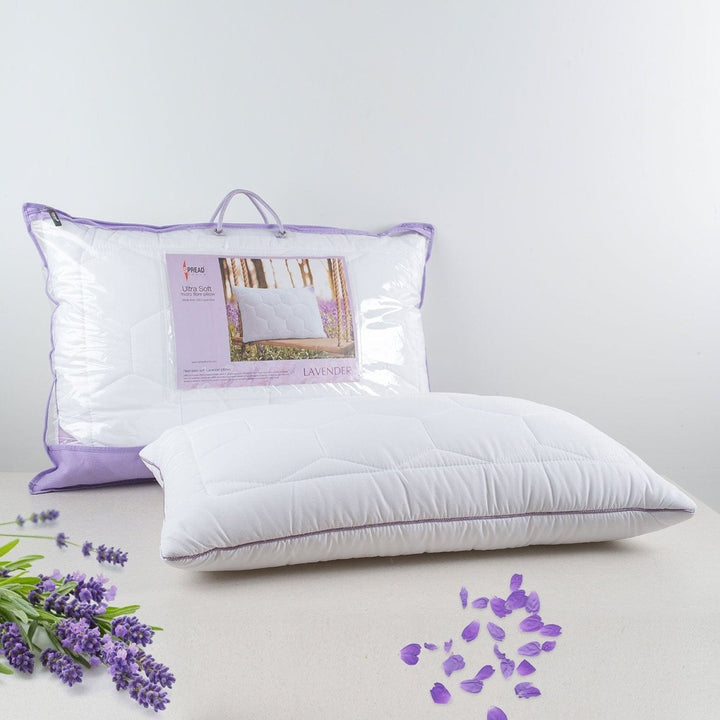 Lisslune | Luméa Lavender Suede Sleep Pillow | Anti-bacterial, hypoallergenic pillow for sensitive skin