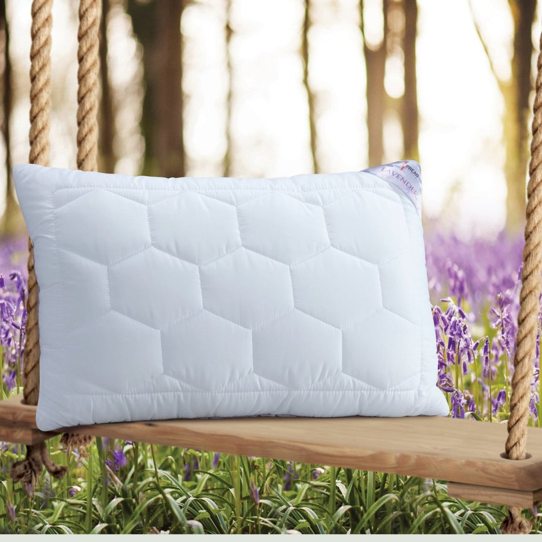 Lisslune | Luméa Lavender Suede Sleep Pillow | Anti-bacterial, hypoallergenic pillow for sensitive skin