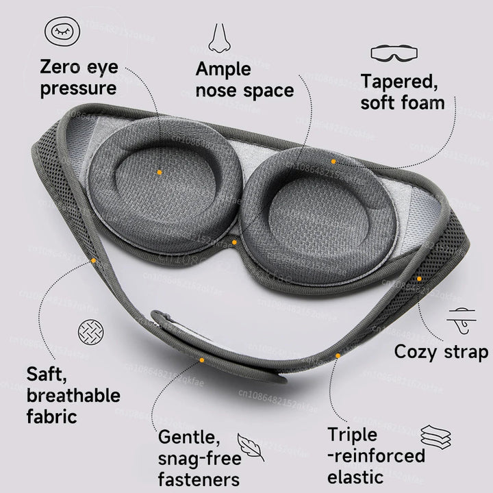 Lisslune | DreamShade 3D – Sleep Mask with Adjustable Eyecups & Ergonomic Design
