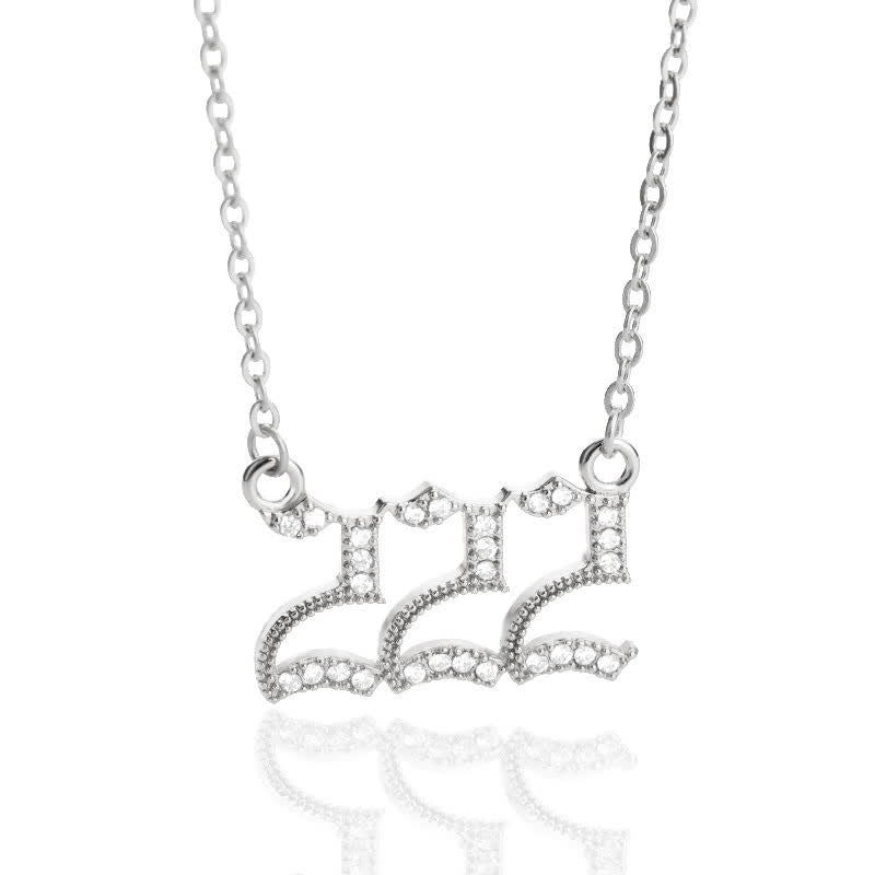 Lisslune | Zirconia English Numbers Necklace – Seraphina