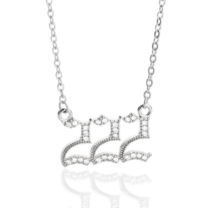 Lisslune | Zirconia English Numbers Necklace – Seraphina