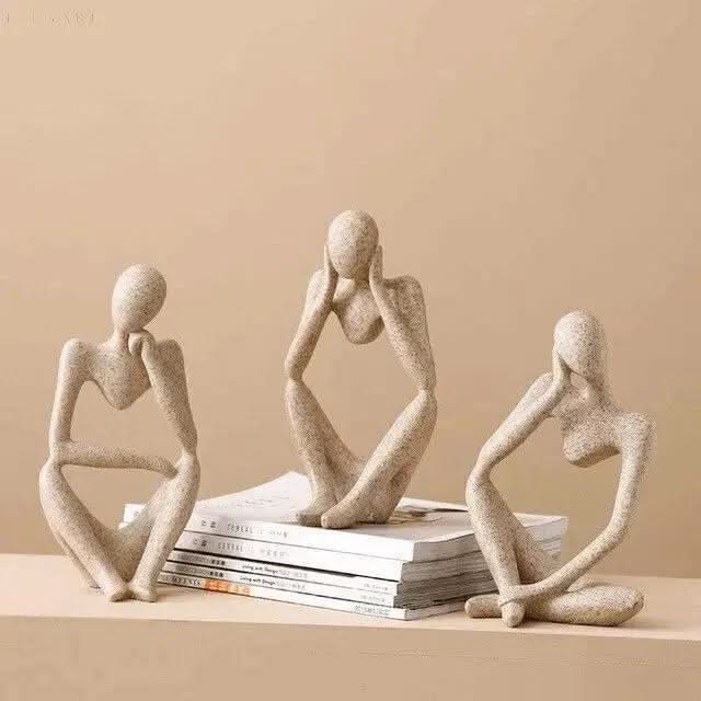 Lisslune | Abstract Thinker Resin Sculpture – Home Decor