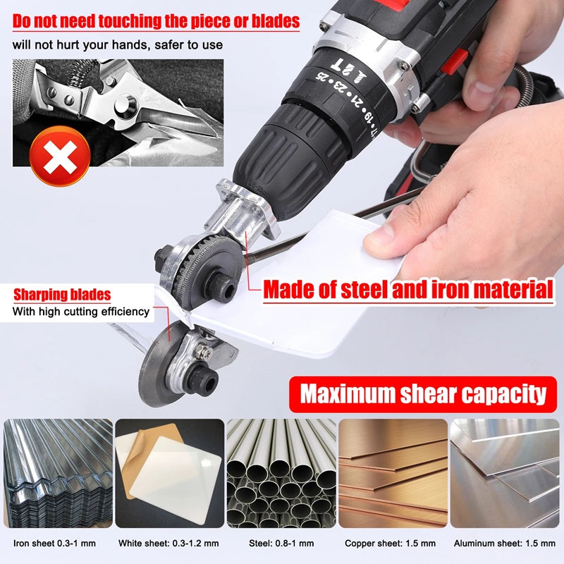 Lisslune | Heavy-Duty Metal Cutting Adapter for Drill