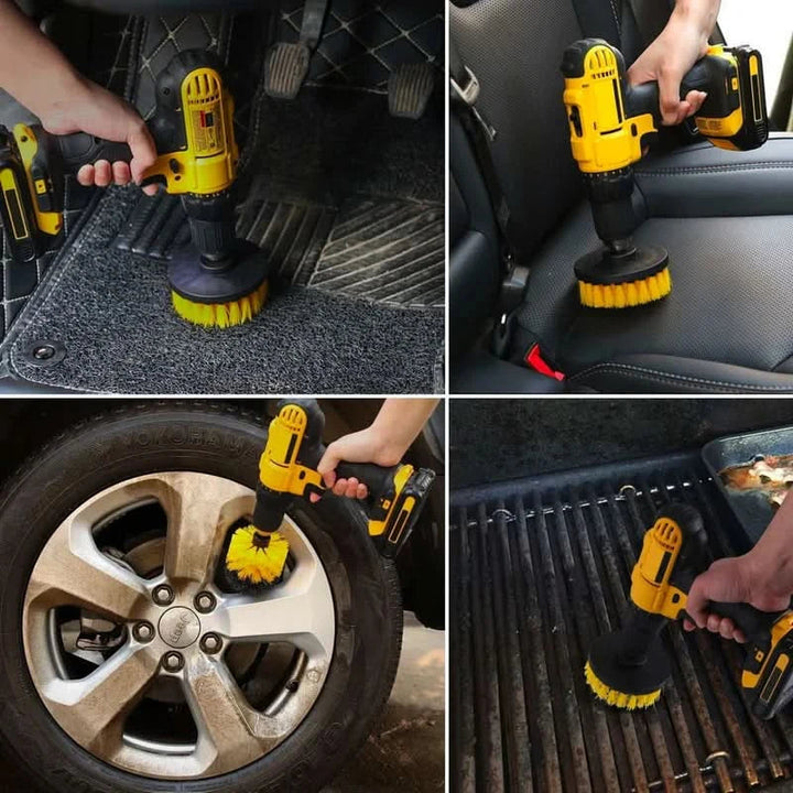 Lisslune | 3-Piece Drill Brush Cleaning Attachment Set