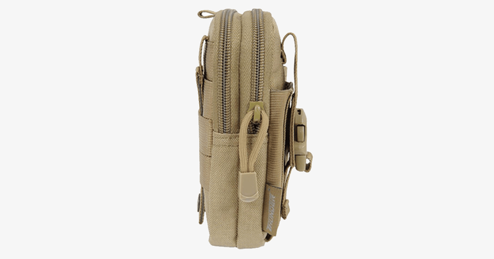 Lisslune | Military Waist Bag - Made of Nylon - Waterproof Design - Zipper Closure - Attach with Belt - Travel Gear - Outdoor - Available in 3 Colors