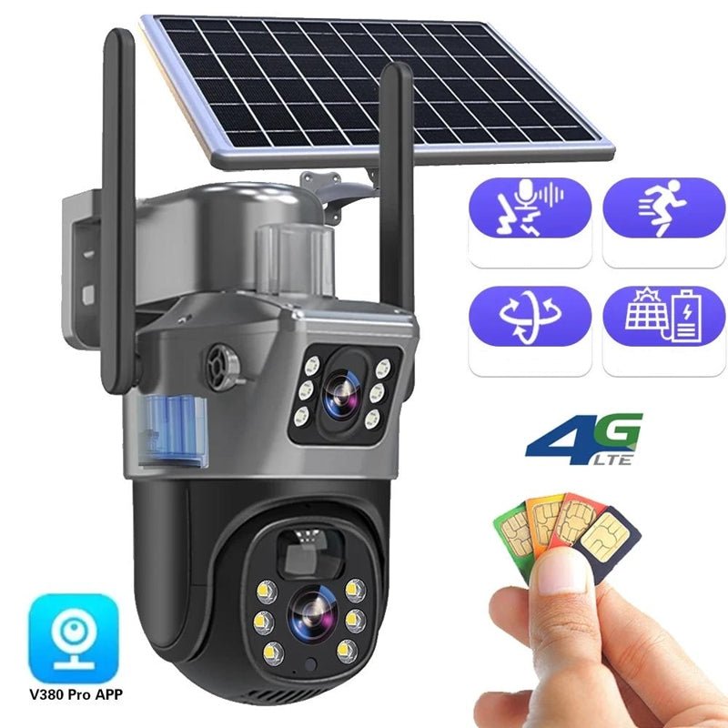 Lisslune | GUARDIAN EYE 4K – Wireless Outdoor Security Camera with Solar Panel & 10x Zoom