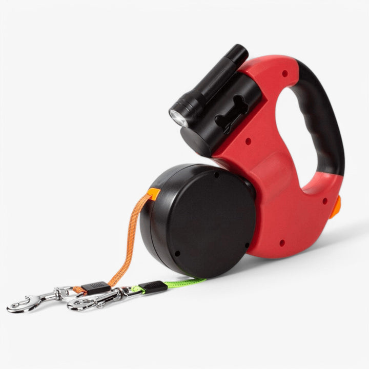 Lisslune | Double Dog Leash with 360° Rotating Retractable Leads
