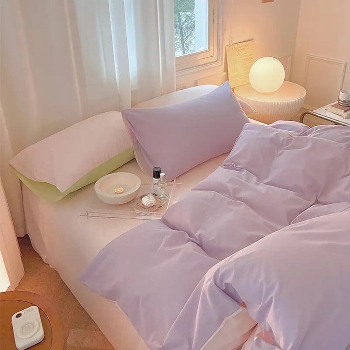 Rynx | Dusty Pastel Colors Cotton Bedding Set