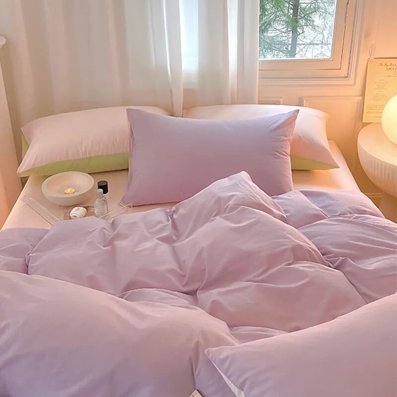 Rynx | Dusty Pastel Colors Cotton Bedding Set