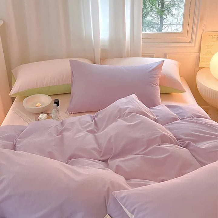 Rynx | Dusty Pastel Colors Cotton Bedding Set