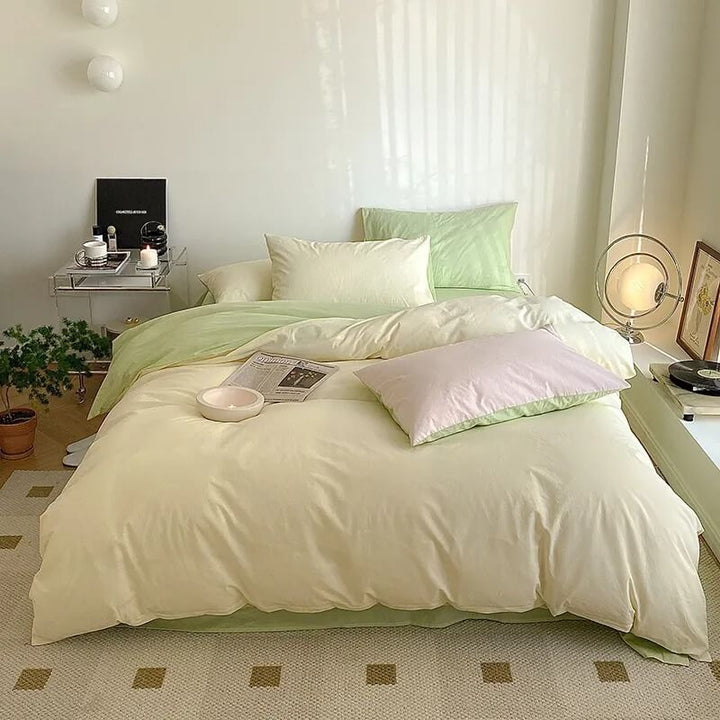 Rynx | Dusty Pastel Colors Cotton Bedding Set
