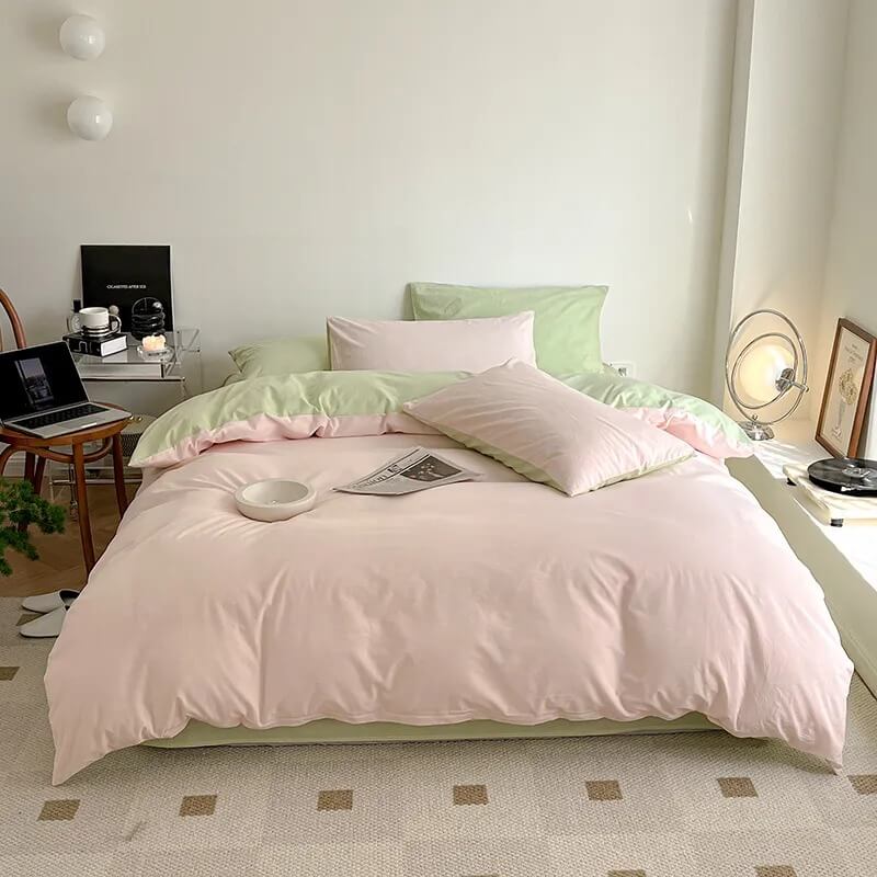 Rynx | Dusty Pastel Colors Cotton Bedding Set
