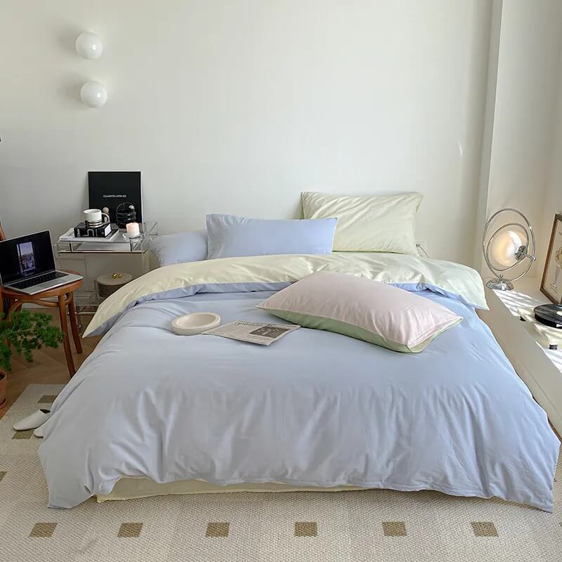 Rynx | Dusty Pastel Colors Cotton Bedding Set