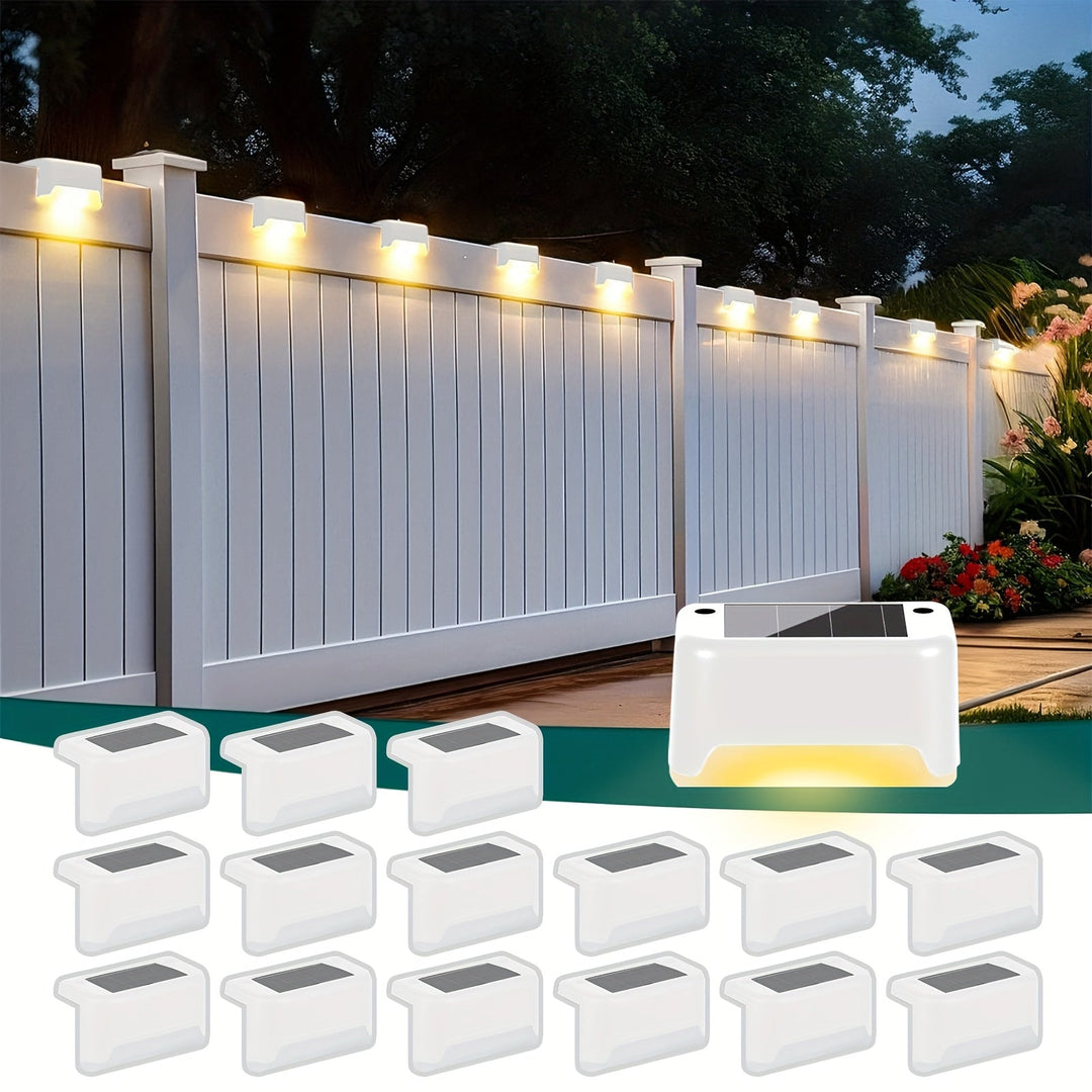 Lisslune | LOVEWE 6pcs/16pcs Solarbetriebene Außen Gartenlichter - Landschaftsbeleuchtung Und, LED Solarlichter Für Haushaltsgartenanordnung, Treppen, Deck, Zaun, Terrasse, Wand, Geländerdekoration -Auto-An/Aus, 12Std Beleuchtung, Langlebig,