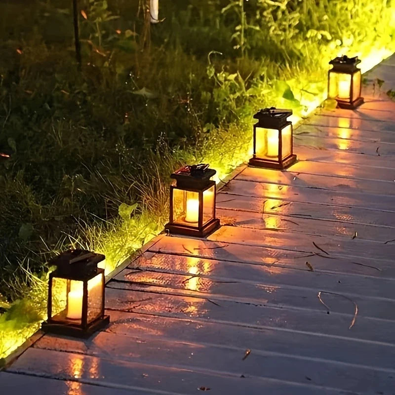 Lisslune | Solar LED Lantern with Light Wire and Hanging Clip – Waterproof Garden Lighting for Terrace and Balcony