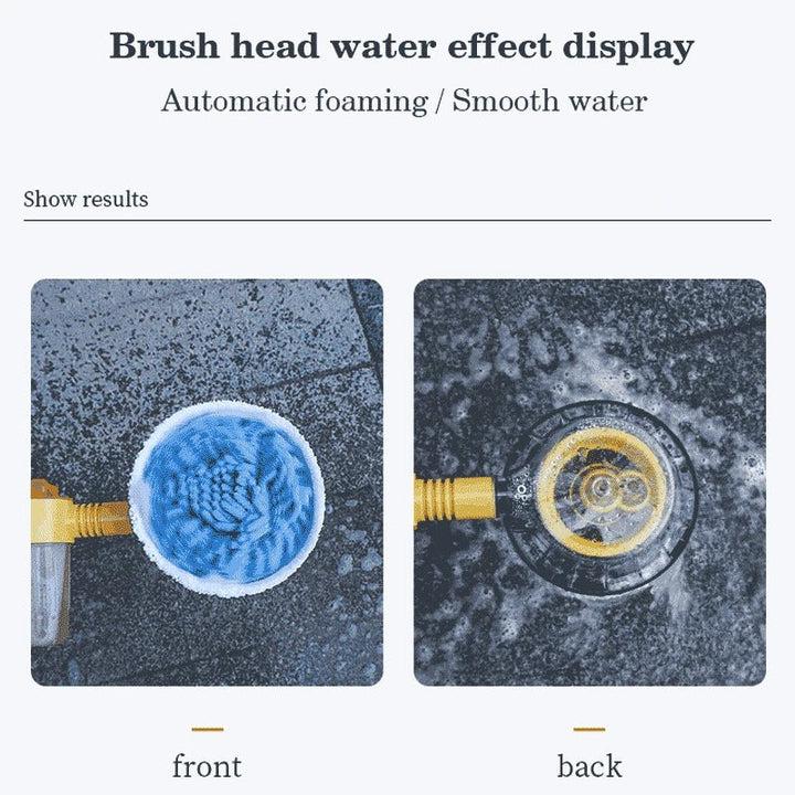 Lisslune | TurboBrush 360 Car Wash Brush – Rotating Brush with Soap Dispenser & Extension Pole