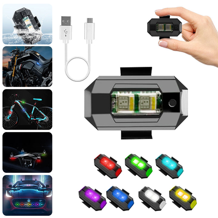 Lisslune | 7 Colors LED Airplane Strobe Lights & USB Charger