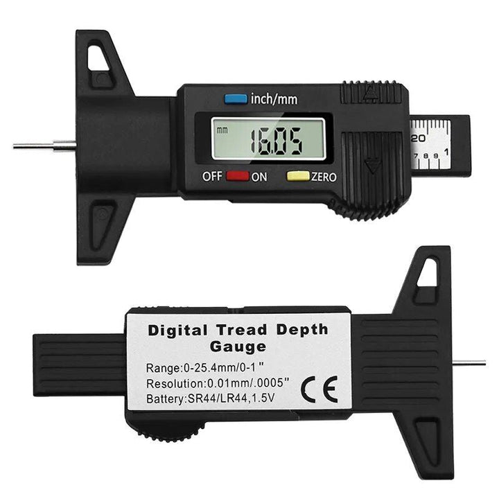 Lisslune | Essential Digital Tread Depth Gauge - Precision Car Tire Monitoring Tool