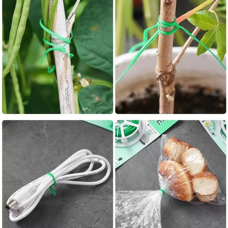 Lisslune | Garden Wire Twist Band – 50m Roll for Plants and Gardening