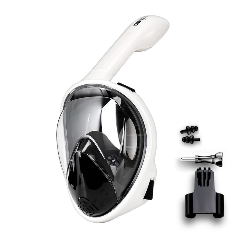 Lisslune | Full Face Anti-Fog Snorkel Mask with Camera Mount and Wide View