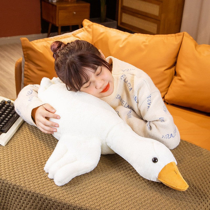Lisslune | Large White Goose Puppet Pillow Sleeping Plush Toy