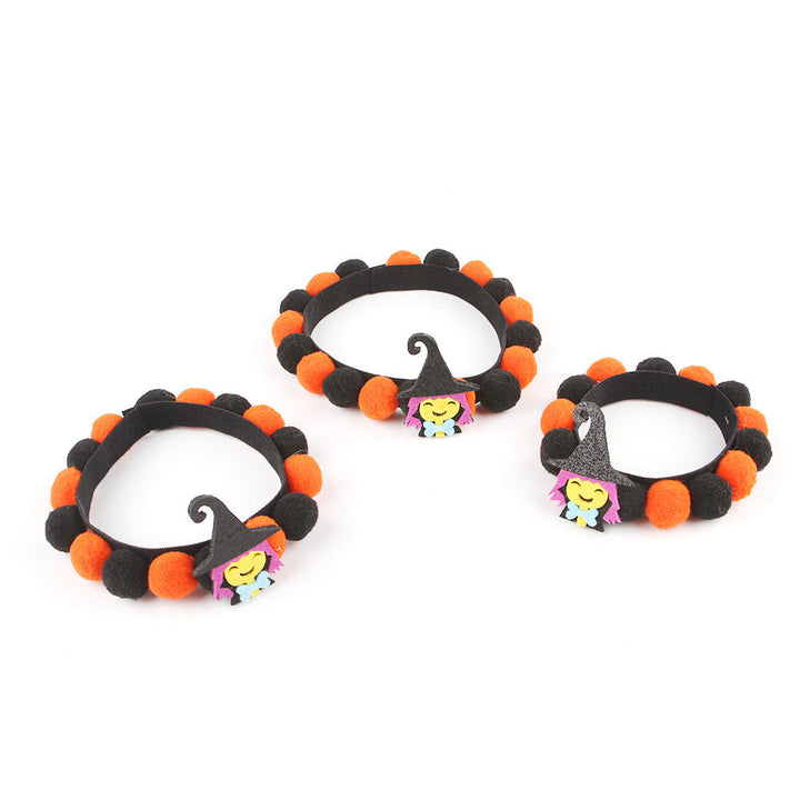 Lisslune | Halloween Pet Collar – Adjustable Dog and Cat Neck with Pumpkin and Skull Designs