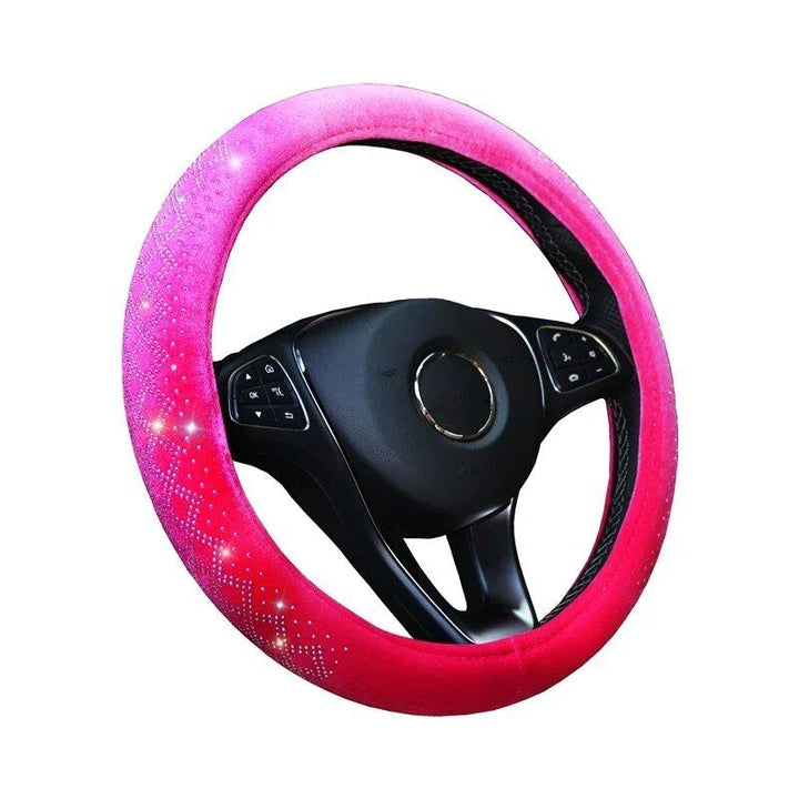 Lisslune | Universal Fire Seasons Anti-Slip Steering Wheel Cover with Diamond Velvet Style