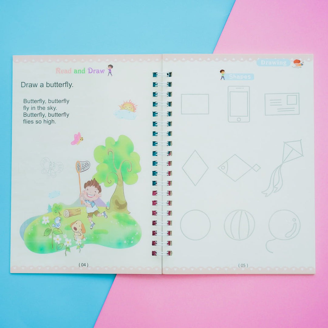 Lisslune | Children'S Numbers Letters Practice Magic Copybook