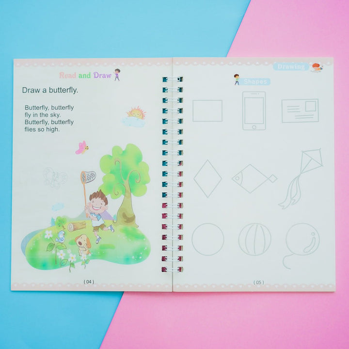 Lisslune | Children'S Numbers Letters Practice Magic Copybook