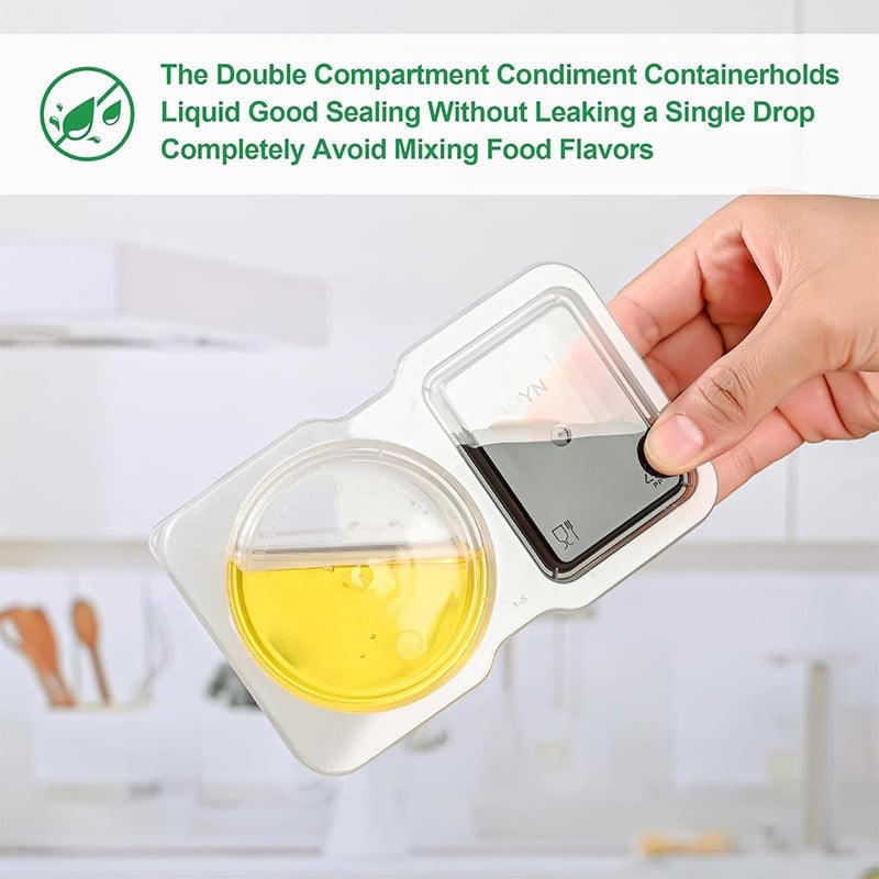 Lisslune | Double Compartment Snack Containers with Lids
