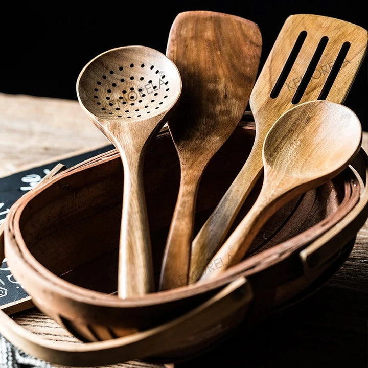 Lisslune | EcoWood – Premium Wood Kitchen Utensils Set