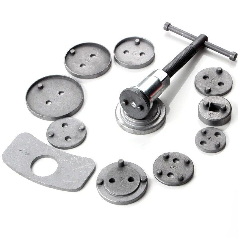 Lisslune | Universal 12-piece car brake caliper tool set – disc return & piston compression kit