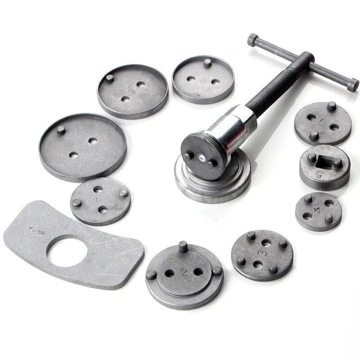 Lisslune | Universal 12-piece car brake caliper tool set – disc return & piston compression kit