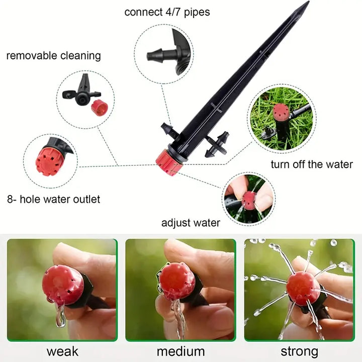 Lisslune | Automatic drip irrigation system for plants – Complete set for garden and balcony