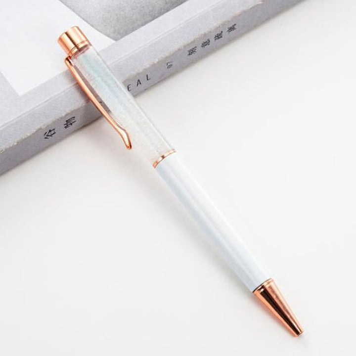 Lisslune | 1Pc New Gold Foil Pens Metal Ballpoint Pens Office Birthday Gifts Ballpoint Pen Engraved Names Private Laser Customize Logo Pen