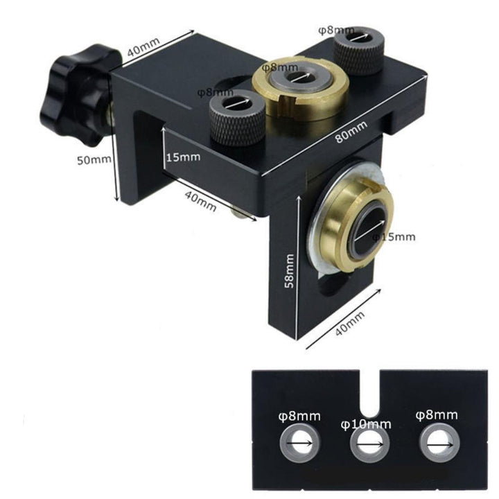 Lisslune | 3 in 1 Adjustable Woodworking Drilling Locator Puncher Tools