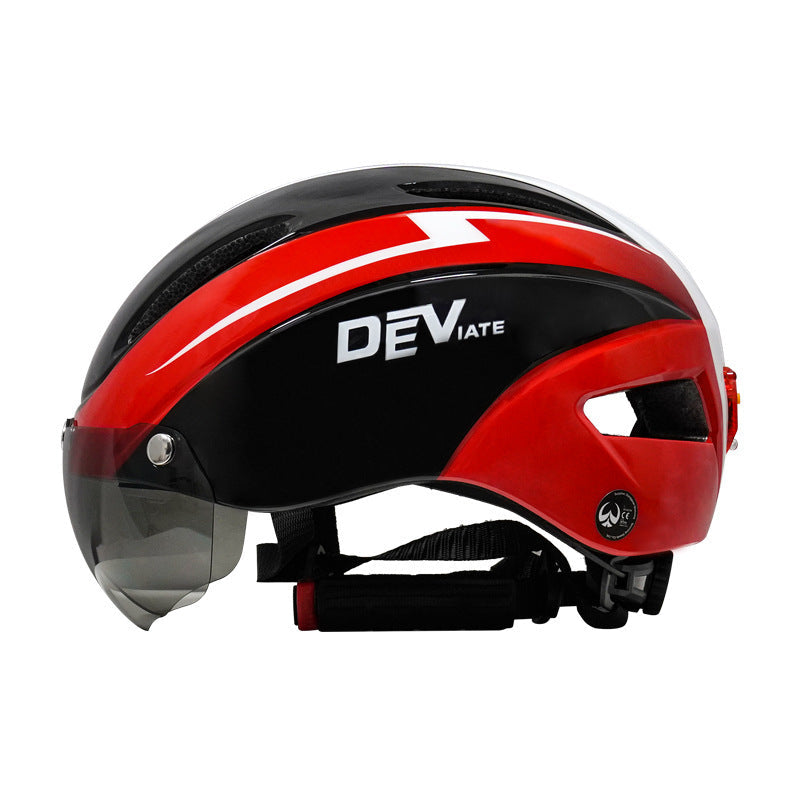 Lisslune | Bicycle Helmet Rider Helmet Sporty Helmet Glasses Rider Helmet Safety Light