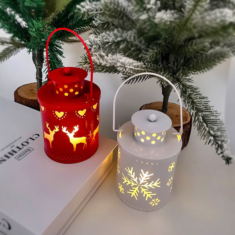 Lisslune | Electronic Christmas Candle with Flickering LED Light – Decorative Iron Candle Holder for Indoor