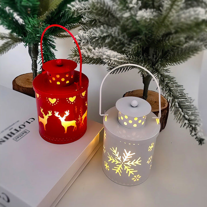 Lisslune | Electronic Christmas Candle with Flickering LED Light – Decorative Iron Candle Holder for Indoor