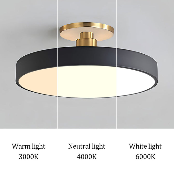 Lisslune | Modern LED Semi Flush Mount Ceiling Light | Energy-Saving. Durable Design for Hallway. Dining Room & Living Room