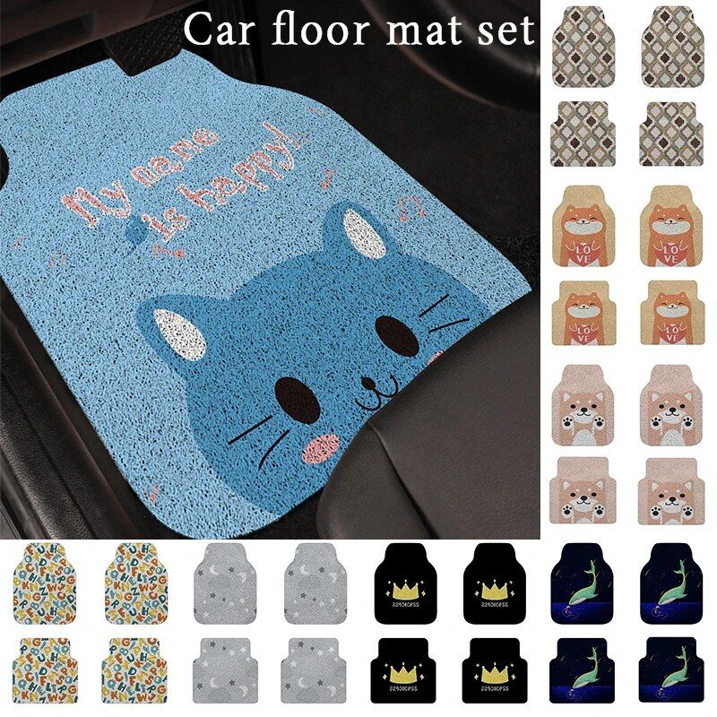 Lisslune | Universal Cartoon Pattern Waterproof Car Mats