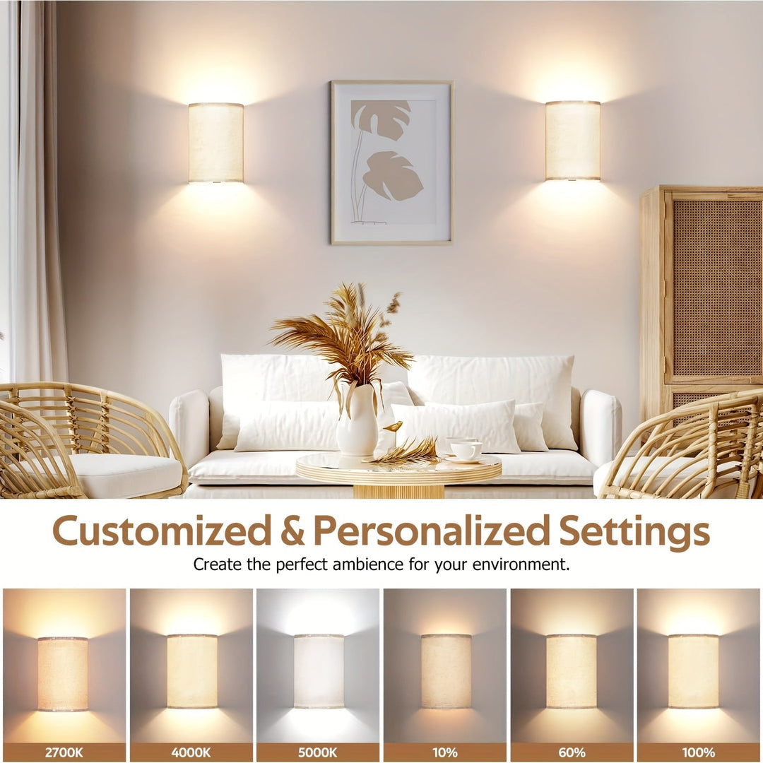 Lisslune | RadiantWall Wireless Wall Lights (2-Pack) – Rechargeable LED Lamps with Remote Control